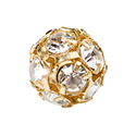 Preciosa Rhinestone Ball MAXIMA Chaton 12MM CRYSTAL-GOLD