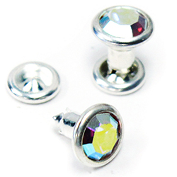 Preciosa Metal Rivet MAXIMA Chaton 18SS CRYSTAL AB-SILVER  Can be used for Material Thickness: 2.0- 2.5mm