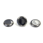 Glass Low Dome Buff Top Cabochon - Round 11MM HEMATITE