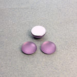 Plastic Flat Back Foiled Cabochon - Round 11MM MATTE LIGHT AMETHYST