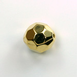 Metalized Plastic Faceted Bead - Round 14MM GOLD
