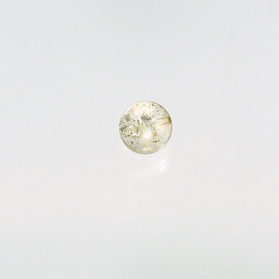 Plastic Bead - Smooth Round 10MM GOLD DUST on CRYSTAL