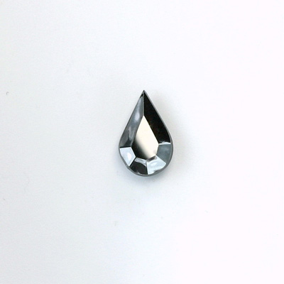 Glass Point Back Tin Table Cut (TTC) Stone - Pear 08x4.8MM HEMATITE