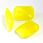 Glass Point Back Buff Top Stone Opaque Doublet - Cushion Octagon 18x13MM YELLOW MOONSTONE