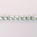 Czech Glass Pearl Bead - Heart 06x6MM LT BLUE 70462