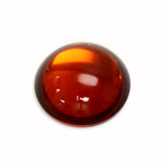 Plastic Flat Back Foiled Cabochon - Round 25MM SMOKE TOPAZ