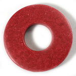 Plastic Bead - Smooth Round Donut 50MM INDOCHINE RED