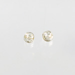 Plastic Bead Mix - Baroque 06x7MM GOLD DUST on CRYSTAL