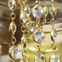 Crystal Channel Bezel Chain 39SS CRYSTAL-RAW