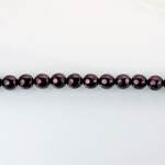 Czech Glass Pearl Bead - Round Faceted Golf 4MM AMETHYST 70979
