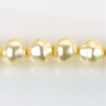 Czech Glass Pearl Bead - Snail Shell 10MM CREME 70414