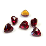 Swarovski Crystal Foiled Point Back Tin Table Cut (TTC) Fancy Stone - Heart 6.5X6 SIAM RUBY