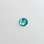 Glass Flat Back Foiled Rauten Rose - Round 07MM AQUA