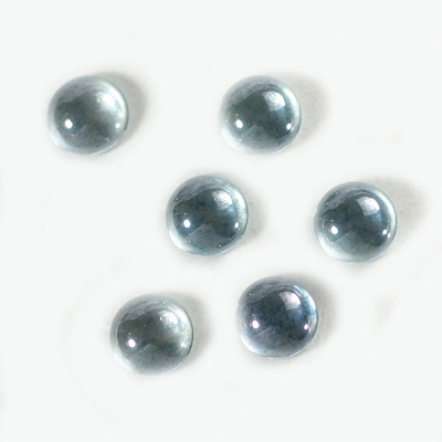 Glass Medium Dome Coated Cabochon - Round 09MM LUSTER BLUE