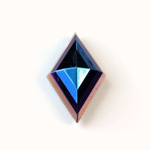 Glass Flat Back Rauten Rose - Diamond 26x16MM IRIS BLUE Coated