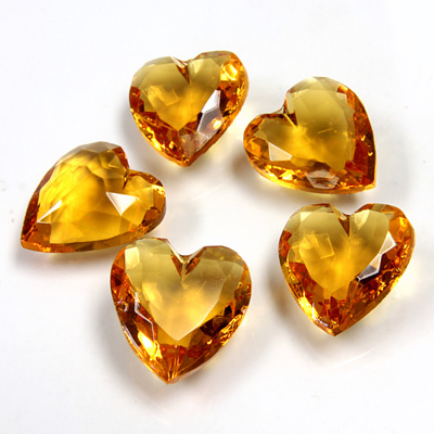 Glass Point Back Tin Table Cut (TTC) Unfoiled - Heart Shape 18x16MM TOPAZ