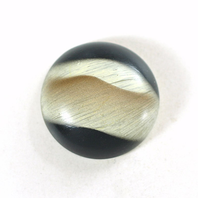 Plastic Flat Back Cabochon - Petrified Wood Color Round 30MM STRIPED