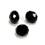 Chinese Cut Crystal Bead - Rondelle 06x8MM JET