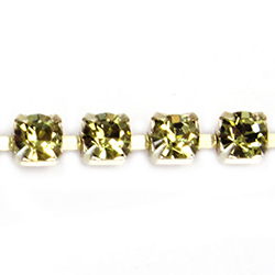 Preciosa MAXIMA Crystal Rhinestone Cup Chain - SS16 ACID YELLOW-RAW