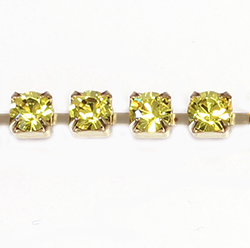 Preciosa MAXIMA Crystal Rhinestone Cup Chain - SS16 CITRINE-RAW