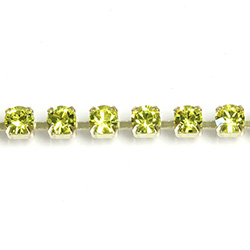 Preciosa MAXIMA Crystal Rhinestone Cup Chain - PP18 (SS8.5) CITRINE-SILVER