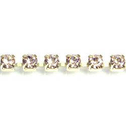 Preciosa MAXIMA Crystal Rhinestone Cup Chain - PP18 (SS8.5) GOLD QUARTZ-RAW