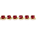Preciosa MAXIMA Crystal Rhinestone Cup Chain - PP18 (SS8.5) RUBY-RAW