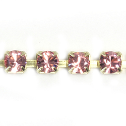 Preciosa MAXIMA Crystal Rhinestone Cup Chain - SS18 LT ROSE-RAW