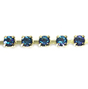 Preciosa MAXIMA Crystal Rhinestone Cup Chain - PP24 (SS12) BERMUDA BLUE-RAW