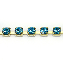 Preciosa MAXIMA Crystal Rhinestone Cup Chain - PP24 (SS12) BLUE ZIRCON-RAW