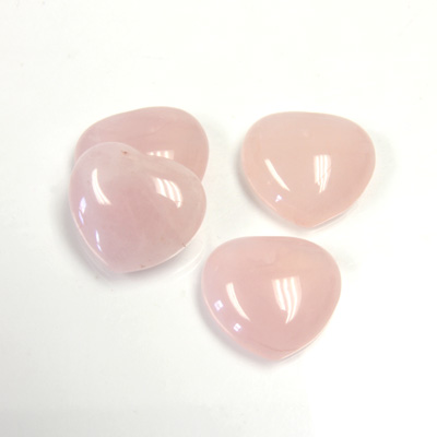 Gemstone Cabochon - Heart 16MM ROSE QUARTZ