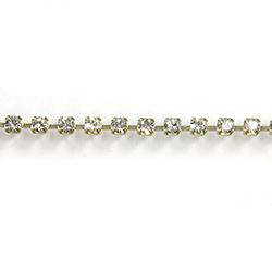 Preciosa MAXIMA Crystal Rhinestone Cup Chain - PP10 (SS4.5) CRYSTAL-RAW