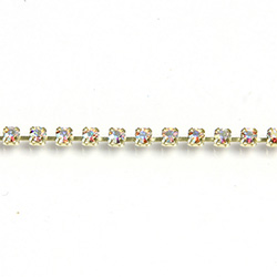 Preciosa MAXIMA Crystal Rhinestone Cup Chain - PP10 (SS4.5) CRYSTAL AB-RAW