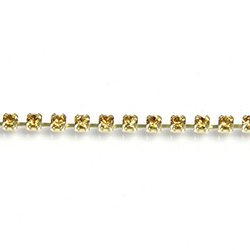 Preciosa MAXIMA Crystal Rhinestone Cup Chain - PP10 (SS4.5) TOPAZ-RAW