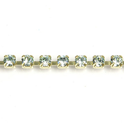 Preciosa MAXIMA Crystal Rhinestone Cup Chain - PP14 (SS6.5) CHRYSOLITE-RAW