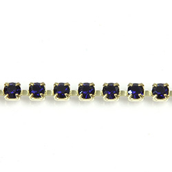 Preciosa MAXIMA Crystal Rhinestone Cup Chain - PP14 (SS6.5) DARK INDIGO-RAW