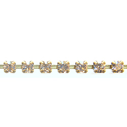 Preciosa MAXIMA Crystal Rhinestone Cup Chain - PP14 (SS6.5) GOLD QUARTZ-RAW