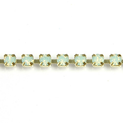 Preciosa MAXIMA Crystal Rhinestone Cup Chain - PP14 (SS6.5) CHRYSOLITE OPAL-RAW