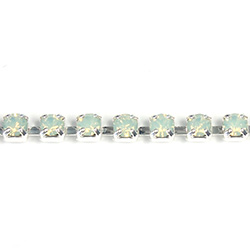 Preciosa MAXIMA Crystal Rhinestone Cup Chain - PP14 (SS6.5) CHRYSOLITE OPAL-SILVER