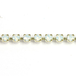 Preciosa MAXIMA Crystal Rhinestone Cup Chain - PP14 (SS6.5) WHITE OPAL-RAW