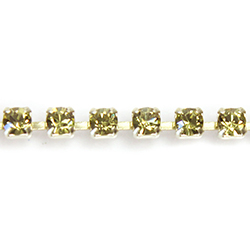 Preciosa MAXIMA Crystal Rhinestone Cup Chain - PP18 (SS8.5) ACID YELLOW-RAW