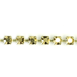 Preciosa MAXIMA Crystal Rhinestone Cup Chain - PP18 (SS8.5) AURUM-RAW