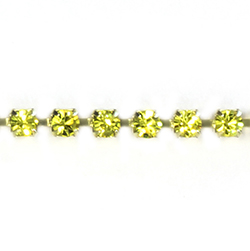 Preciosa MAXIMA Crystal Rhinestone Cup Chain - PP18 (SS8.5) CITRINE-RAW