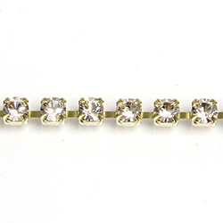 Preciosa MAXIMA Crystal Rhinestone Cup Chain - PP18 (SS8.5) LT GOLD QUARTZ-RAW