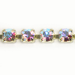 Preciosa Crystal Rhinestone Cup Chain - SS16 CRYSTAL AB-RAW