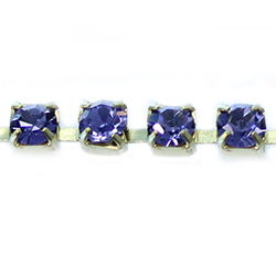 Preciosa Crystal Rhinestone Cup Chain - SS16 TANZANITE-RAW