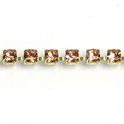 Preciosa Crystal Rhinestone Cup Chain - PP18 (SS8.5) APRICOT-RAW