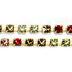 Preciosa Crystal Rhinestone Cup Chain - PP18 (SS8.5) DANCING-GOLD