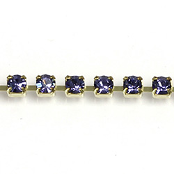 Preciosa Crystal Rhinestone Cup Chain - PP18 (SS8.5) TANZANITE-RAW