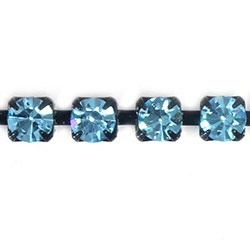 Preciosa Crystal Rhinestone Cup Chain - SS18 AQUA BOHEMICA-BLACK